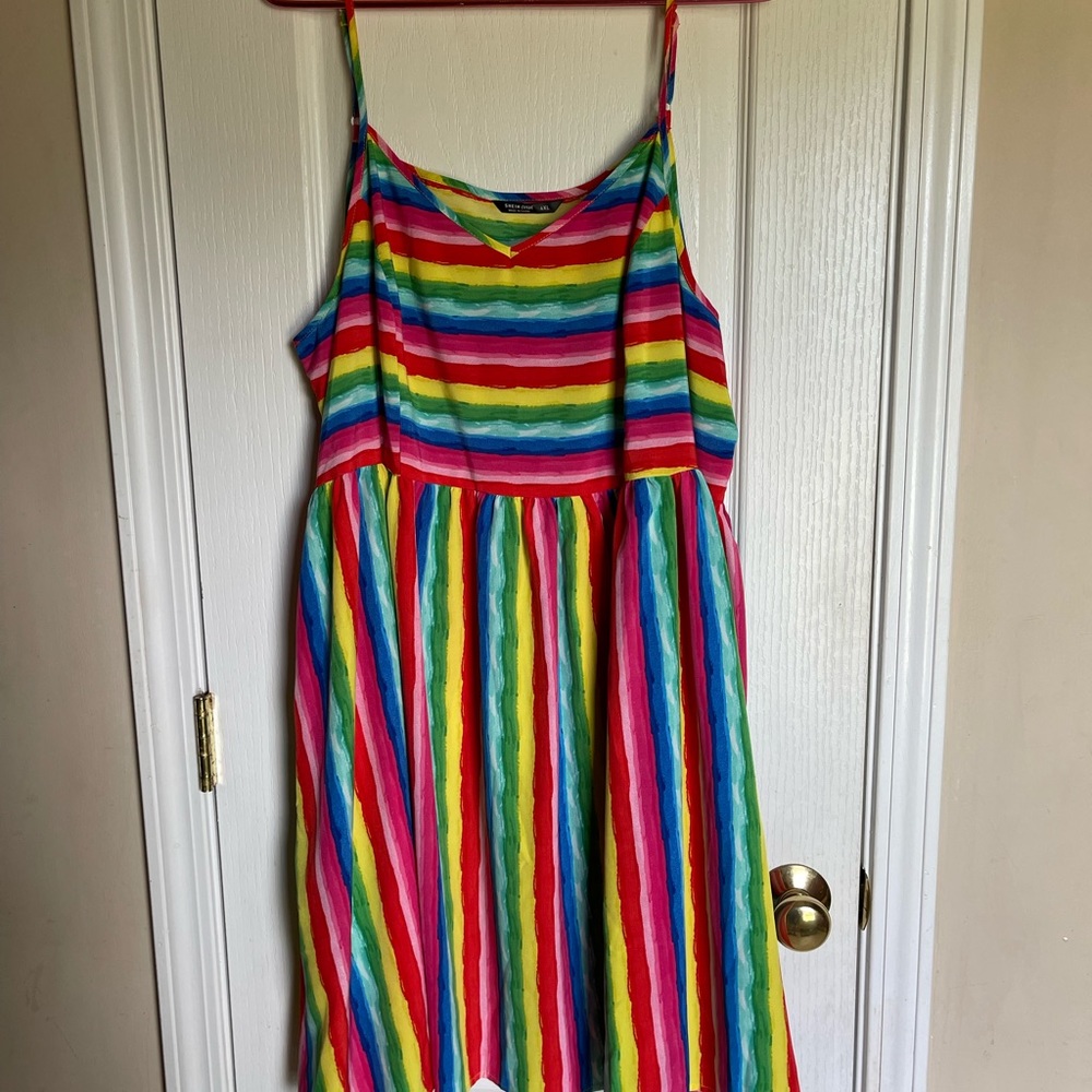 Shein nwot 4x rainbow sundress - Picture 2 of 7